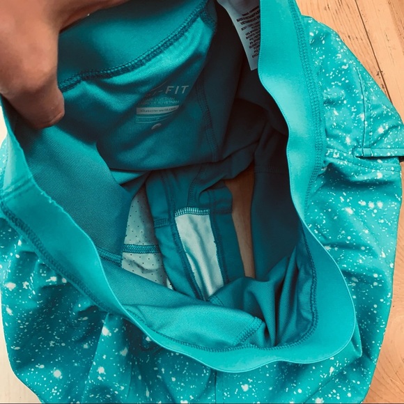 Nike Dri-Fit turquoise print tennis shorts S - Picture 13 of 13